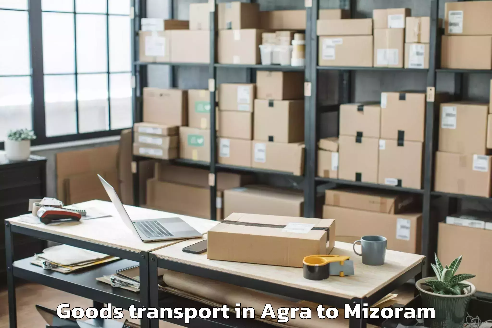 Affordable Agra to Kolasib Goods Transport